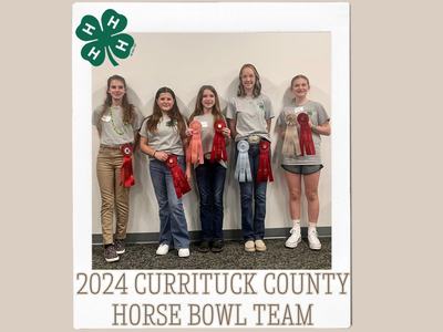 Five girls with award ribbons