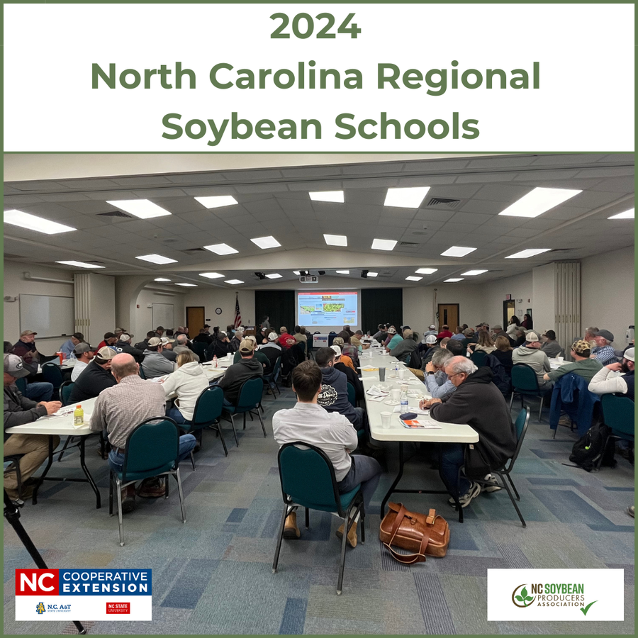 2024 North Carolina Regional Soybean Schools; audience seated in conference room
