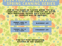 2024 Spring Food Preservation Workshops Social Media