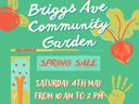 Briggs Ave Community Garden spring sale: Saturday 4th May from 10 AM to 2 PM