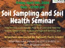 Soil Sampling and Soil Health Seminar flyer — April 5, 2024, 9am–12pm, Troy, NC