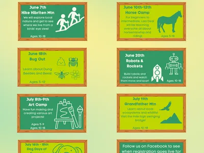 flyer for 4-H summer camps