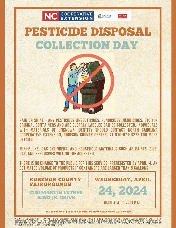 Pesticide disposal collection day
