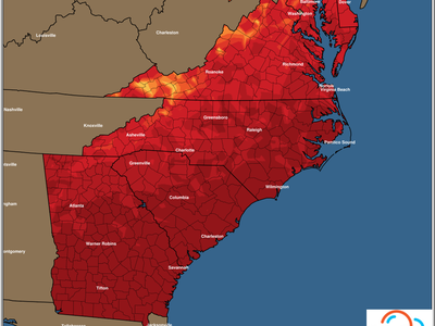 East Coast Min Temperature Forecast, Saturday 03/23/2024