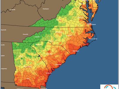 East Coast Min Temperature Forecast, Tuesday 03/19/2024