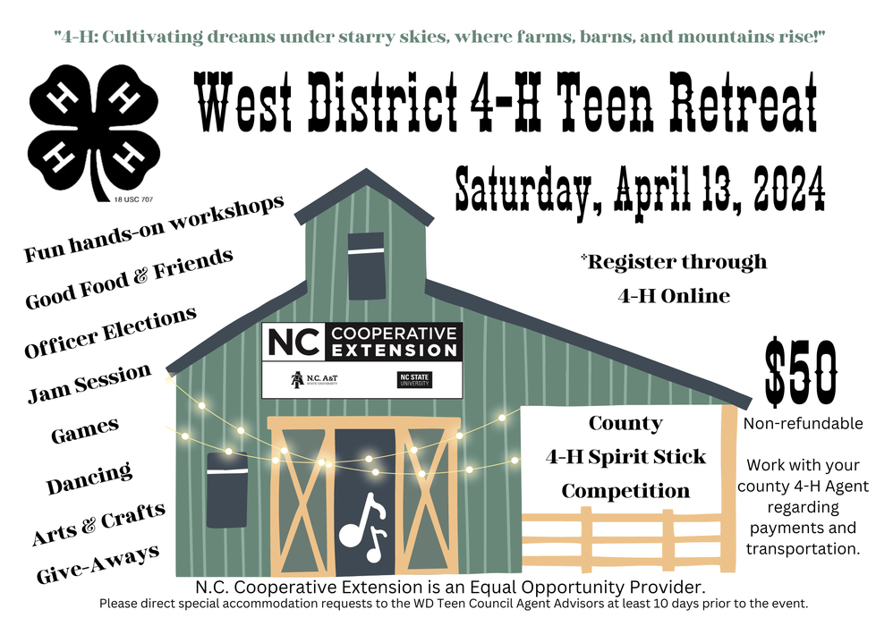 West District 4-H Teen Retreat