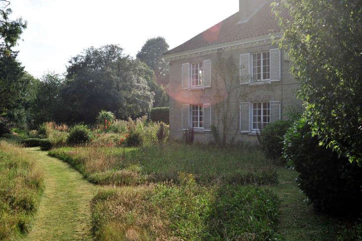 A mowed path through a native meadow. Not only does it provide a walkway but is also economically friendly. 