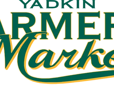 YADKIN FARMERS MARKET logo with a stylized sun behind the word "Market"