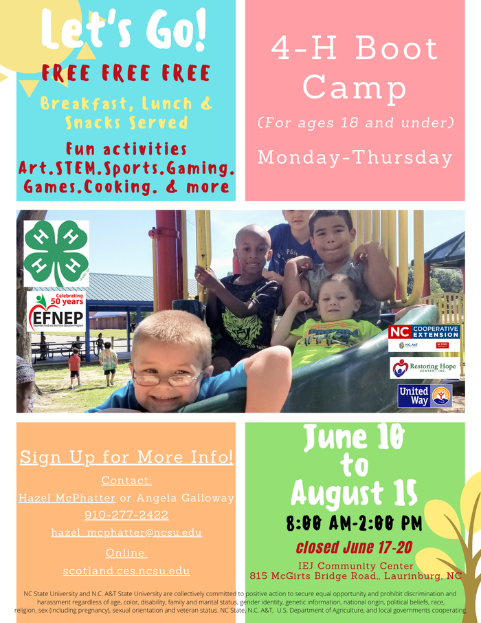 2024 4H_4HEFNEP Boot Camp flyer
