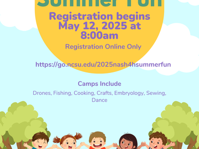 4-H Summer Fun — Registration begins May 12, 2025 at 8:00am; registration online only