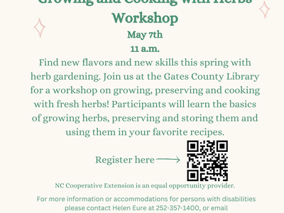 Garden & Table - Growing and Cooking with Herbs Workshop