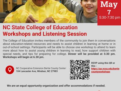 NC State College of Education Workshops and Listening Session