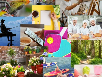 Hobbies Images Collage