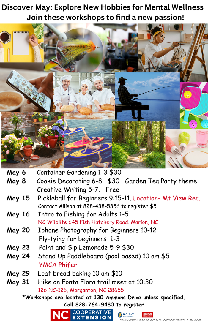 exploring hobbies events flyer