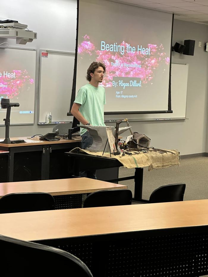 Participand doing a presentation about welding