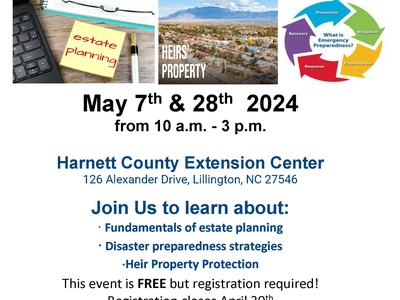 Flyer describing upcoming Preparedness Fundamentals for Families and how to register