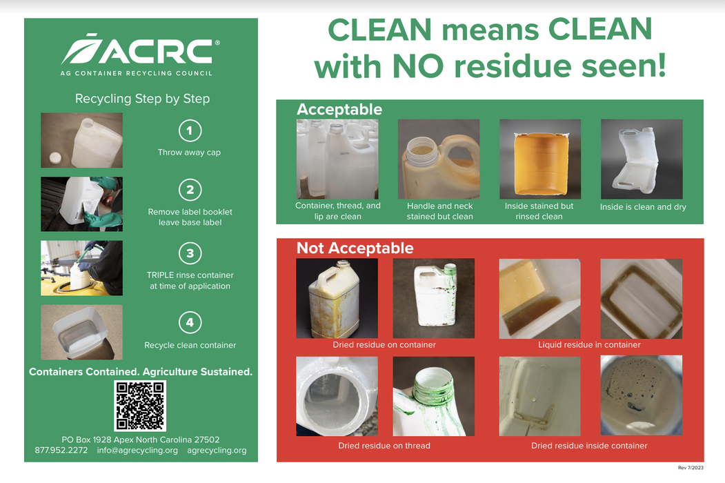 Clean means Clean with NO residue seen!