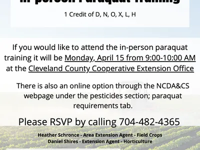 In person paraquat Training.