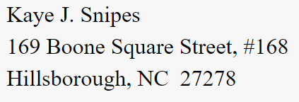 kaye snipes contact information 