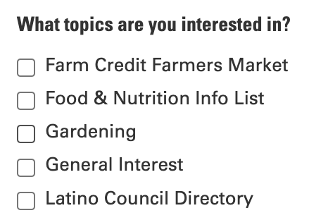 Example of descriptive topics