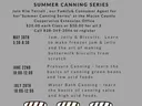 Summer Canning Series Flyer