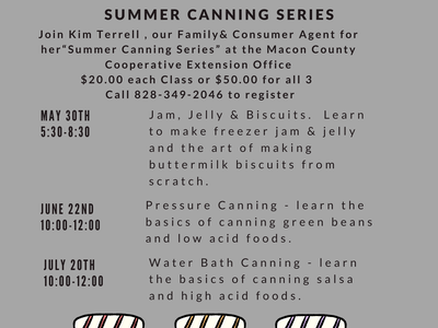 Summer Canning Series Flyer