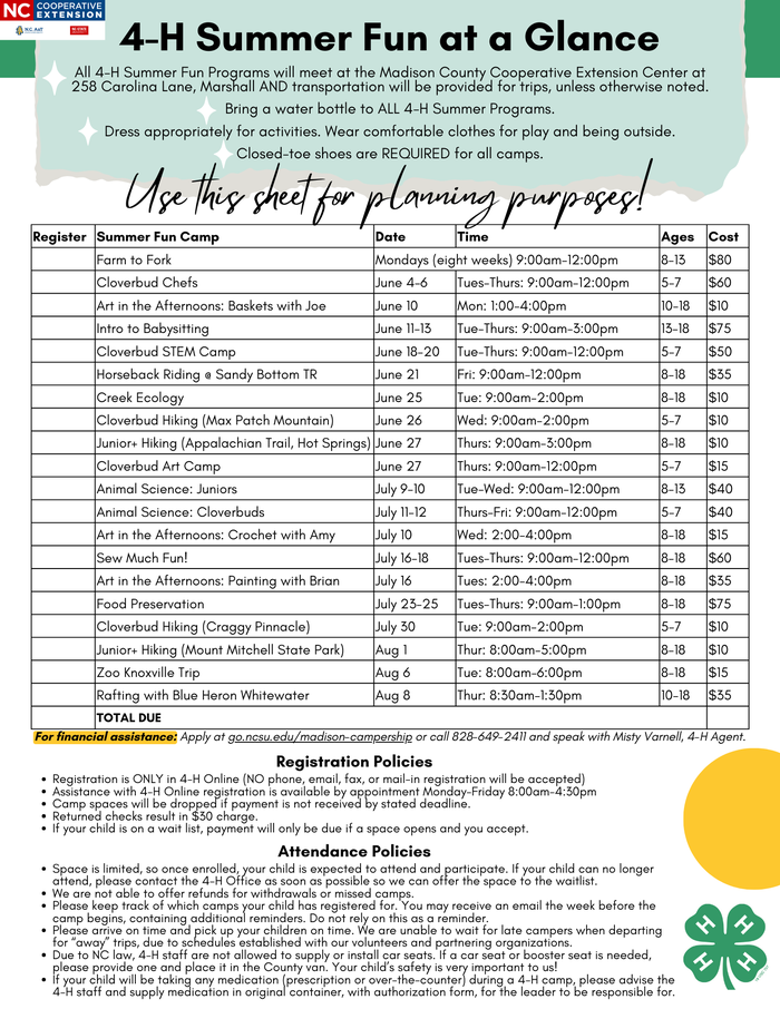 Camp List
