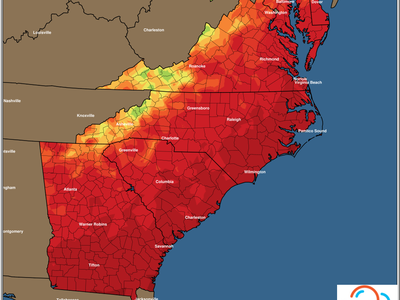 East Coast Min temperature Forecast Thursday 04/04/2024