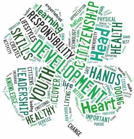 4-H Clover word cloud