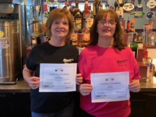 Amy Cole and Teresa Whitaker from Chaser's on Oak Island