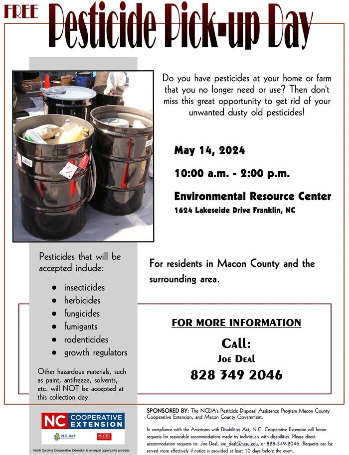 Pesticide Disposal Day Flyer