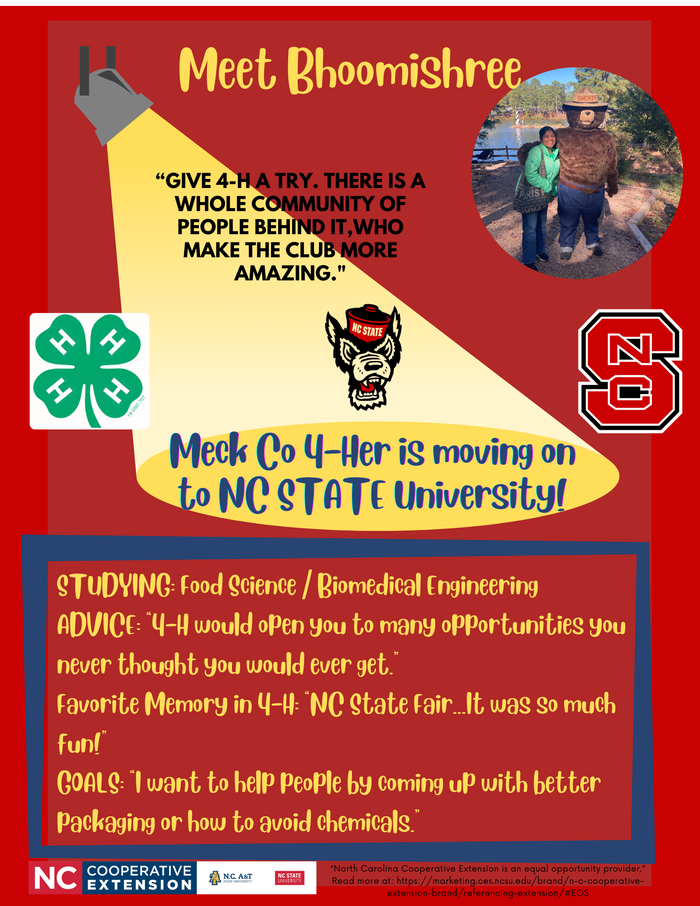 Bhoomishree will go to NC State University