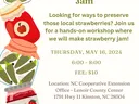 Water Bath Canning Class: Old-Fashioned Strawberry Jam. Thursday, May 16, 2024 from 6:00pm - 8:00pm. Location: N.C. Cooperative Extension - Lenoir County Center. Fee: $10. RSVP: Kelly Tyndall 252-527-2191 or kelly_tyndall@ncsu.edu
