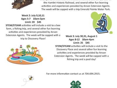 Anson 4-H Summer Camps 2024