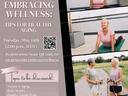 Embracing Wellness: Healthy Aging — May 14, 12:00 p.m. EDT. Scan QR or go.ncsu.edu/embracewellness