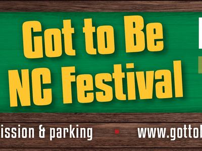 Banner advertising the got to be NC festival