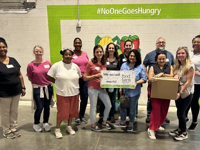 group photo at foodbank