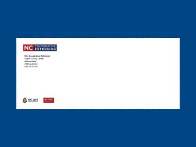N.C. Cooperative Extension #10 envelope sample