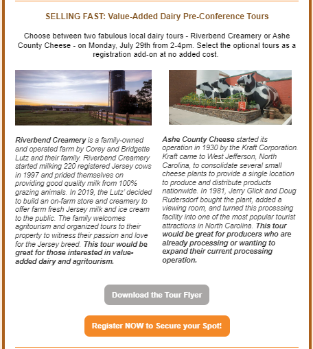 Value-added Dairy Pre-conference Tours