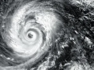 Hurricane in the sky