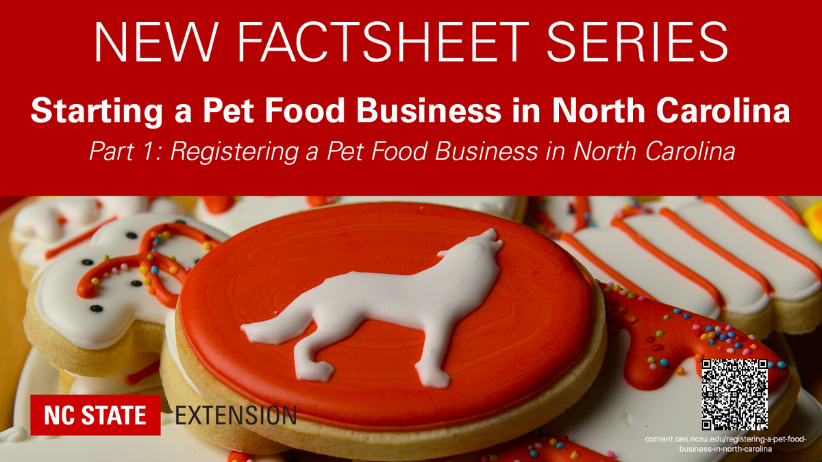 New Factsheet Series - Starting a Pet Food Business in North Carolina. Part 1: Registering a Pet Food Business in North Carolina