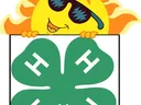 4-H clover with smiling sun