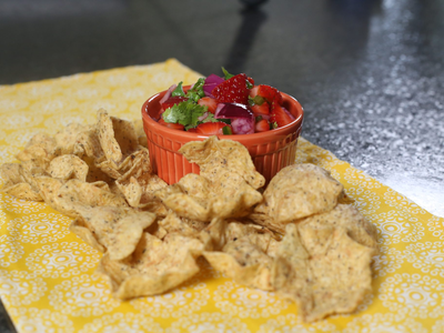 Tomato Basil Strawberry Salsa