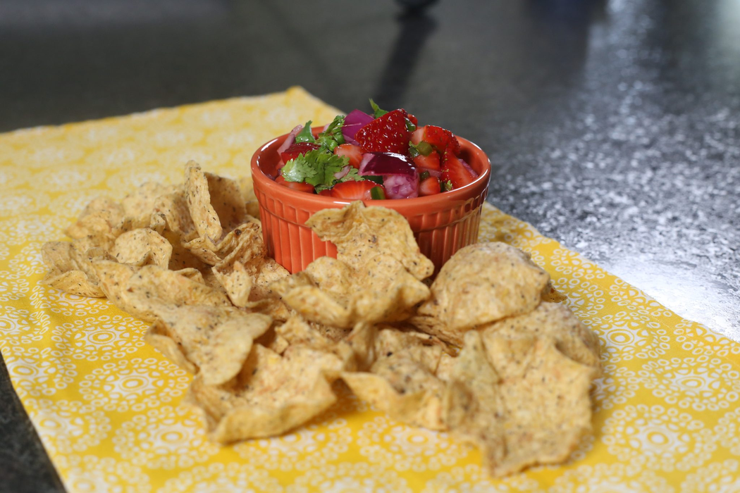 Tomato Basil Strawberry Salsa