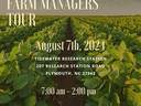 Blackland Farm Managers Tour poster, August 7, 2024; Tidewater Research Station; 7:00am–2:00pm