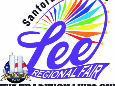 Sanford Lions Club logo: Lee Regional Fair; "The Tradition Lives On! September 11–15, 2024"; "Never Forget 9-11"