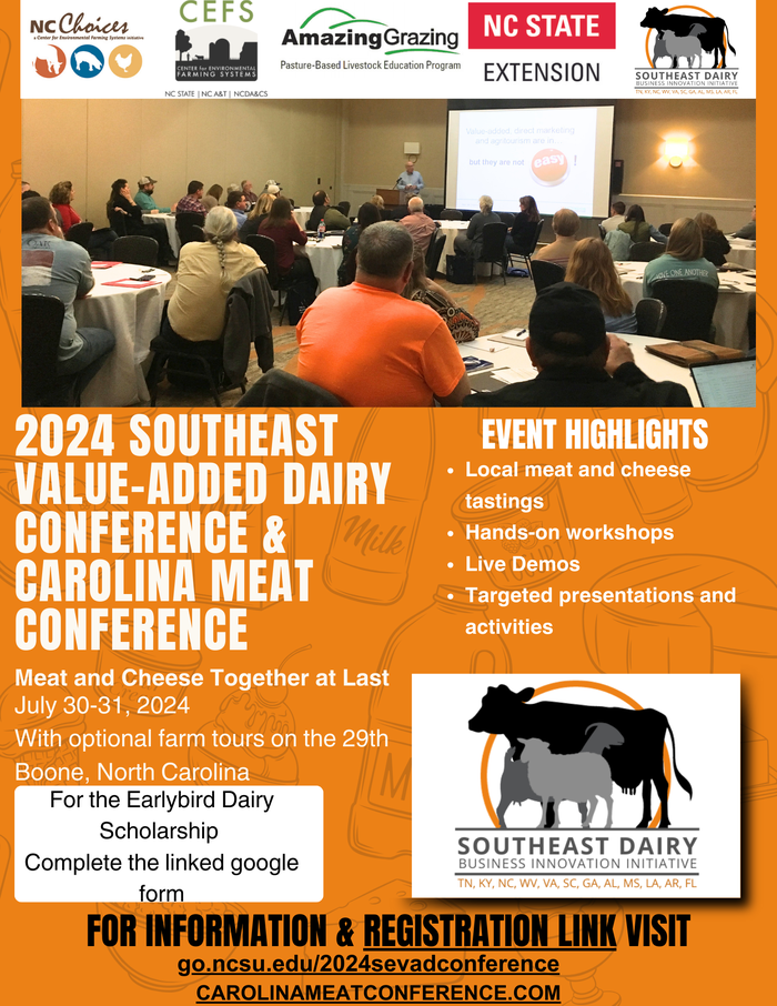 2024 Southeast Value-Added Dairy & Carolina Meat Conference - audience, July 30–31, Boone NC
