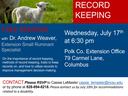 Sheep and lamb with NC Cooperative Extension — SMALL RUMINANT RECORD KEEPING free seminar
