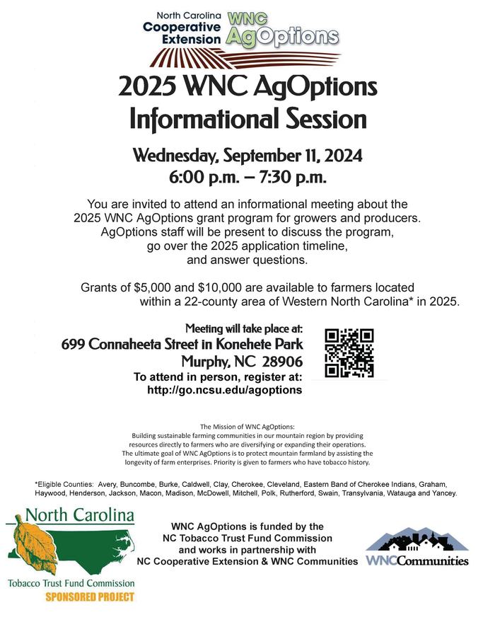 2025 WNC Ag Options Informational Flyer