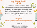 Cut Flower Gardening Workshop Flyer